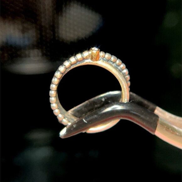 Pandora Two-Tone Crossover Diamond Ring - Picture 7 of 10